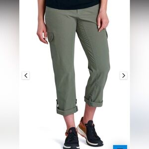Women's Kuhl Freeflex Roll-Up Pant, Sage, size 2 short